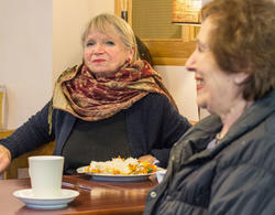Customers enjoying the 'Word' cafe Cafe
